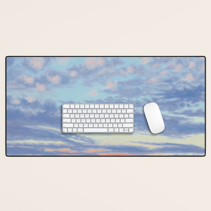 Pink, Purple, and Green Spring Evening Desk Mat Gallery Image 1