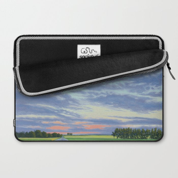 Pink, Purple, and Green Spring Evening Laptop Sleeve Gallery Image 2