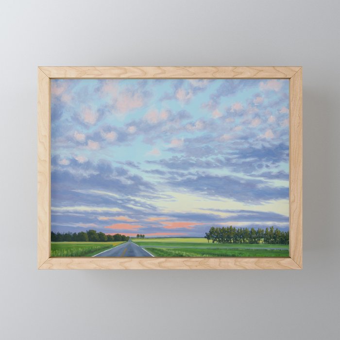 Pink, Purple, and Green Spring Evening Mini Art Print Gallery Image 1