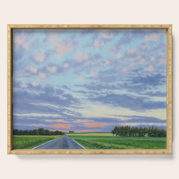 Pink, Purple, and Green Spring Evening Serving Tray Gallery Image 1