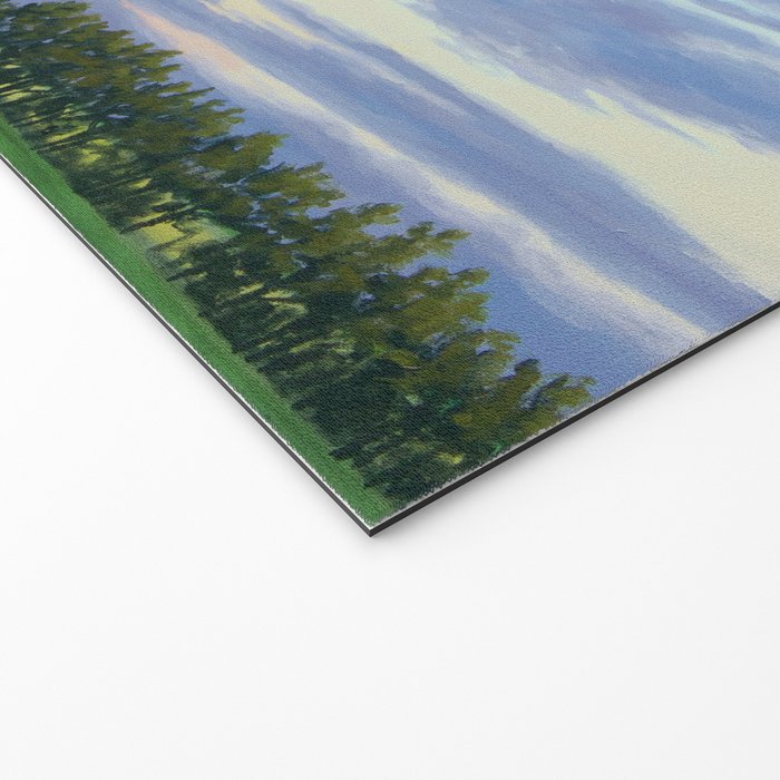 Pink, Purple, and Green Spring Evening Welcome Mat Gallery Image 2