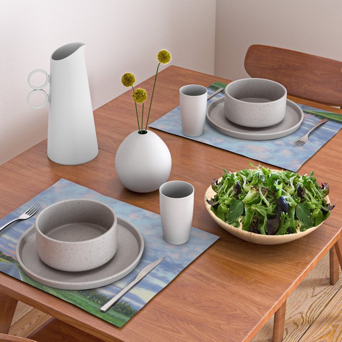 Pink, Purple, and Green Spring Evening Placemat Gallery Image 2
