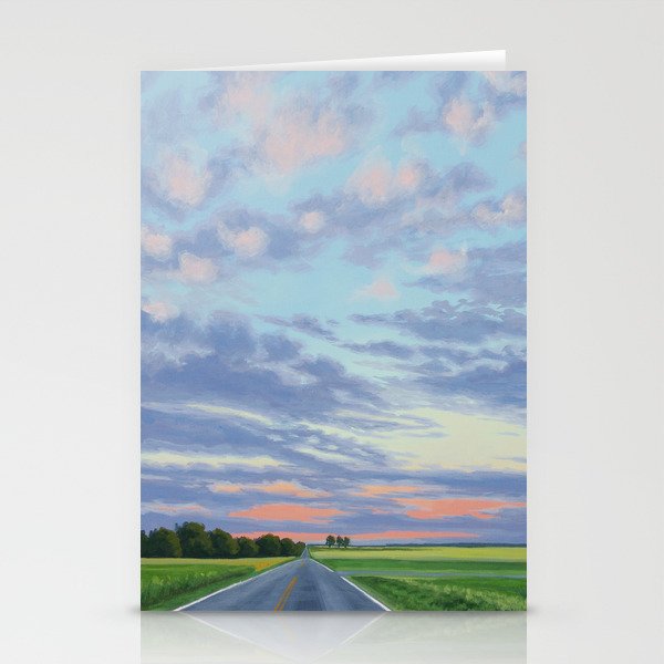 Pink, Purple, and Green Spring Evening Stationery Card Gallery Image 2