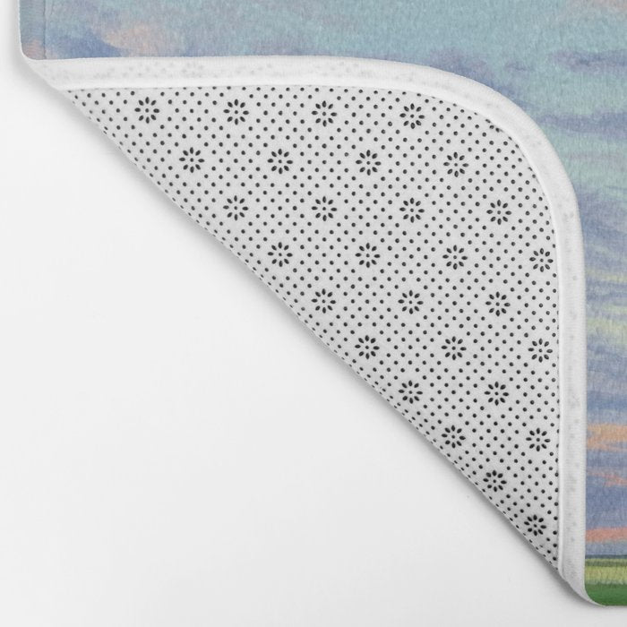 Pink, Purple, and Green Spring Evening Bath Mat Gallery Image 2