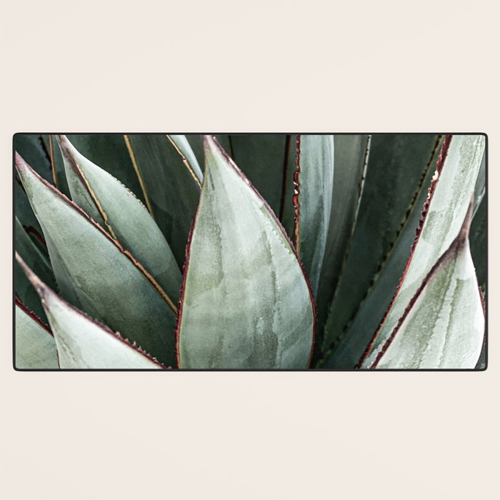 Cactus Leaves // Green Southwest Home Decor Vibes Desert Hombre Plant Photograph Desk Mat Gallery Image 3