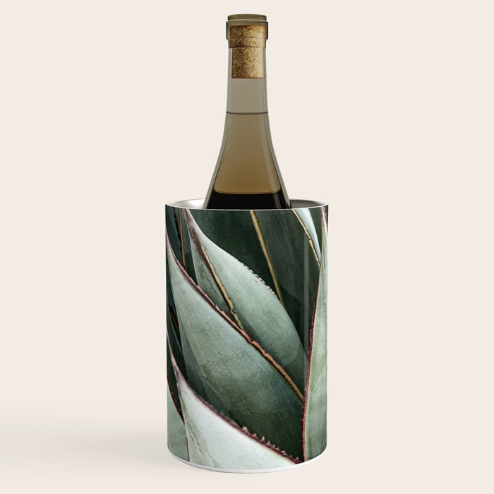 Cactus Leaves // Green Southwest Home Decor Vibes Desert Hombre Plant Photograph Wine Chiller Gallery Image 2