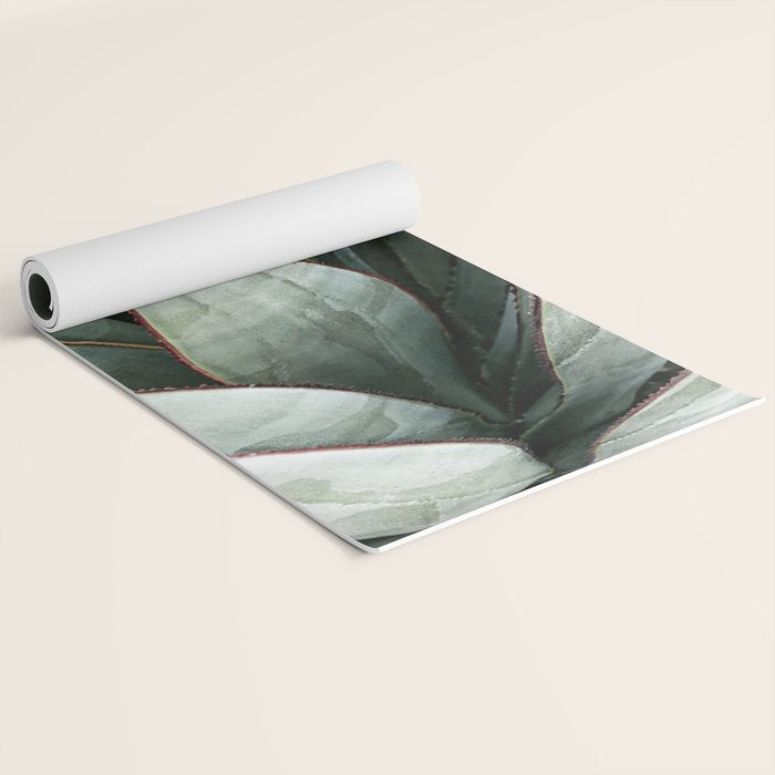 Cactus Leaves // Green Southwest Home Decor Vibes Desert Hombre Plant Photograph Yoga Mat Gallery Image 2