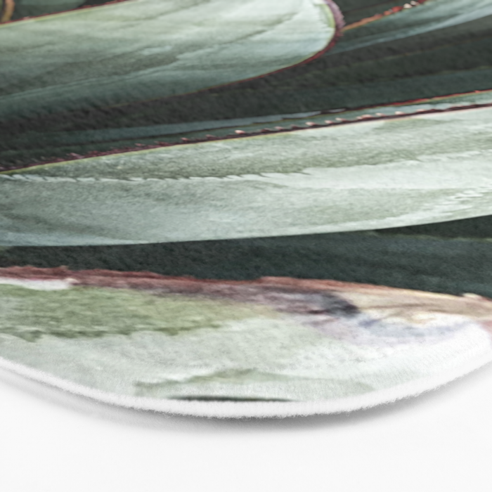 Cactus Leaves // Green Southwest Home Decor Vibes Desert Hombre Plant Photograph Bath Mat Gallery Image 3