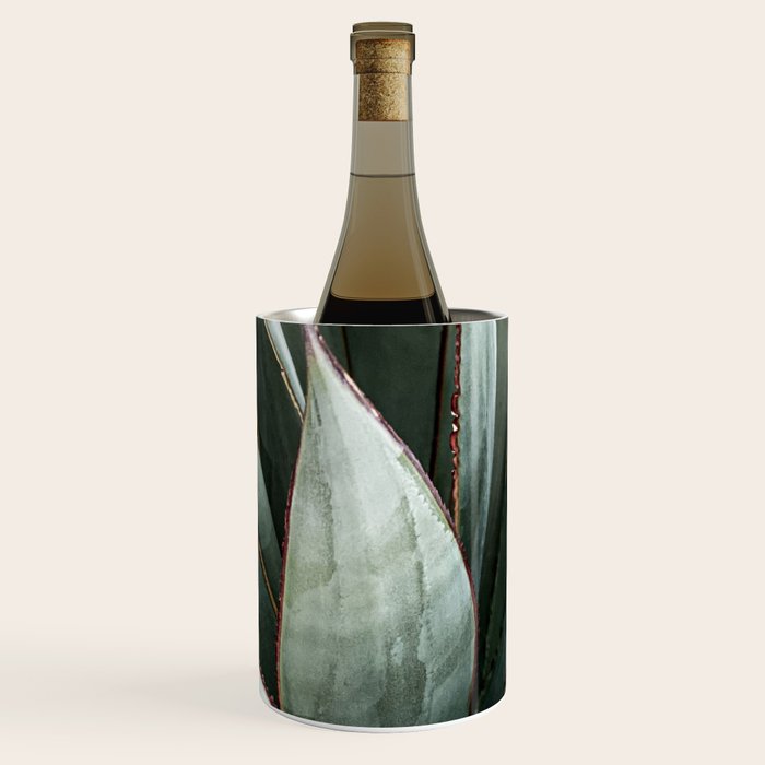Cactus Leaves // Green Southwest Home Decor Vibes Desert Hombre Plant Photograph Wine Chiller Gallery Image 1