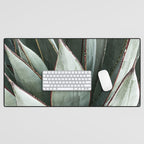 Cactus Leaves // Green Southwest Home Decor Vibes Desert Hombre Plant Photograph Desk Mat Gallery Image 1