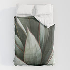 Cactus Leaves // Green Southwest Home Decor Vibes Desert Hombre Plant Photograph Duvet Cover Gallery Image 6