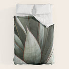 Cactus Leaves // Green Southwest Home Decor Vibes Desert Hombre Plant Photograph Comforter Gallery Image 6