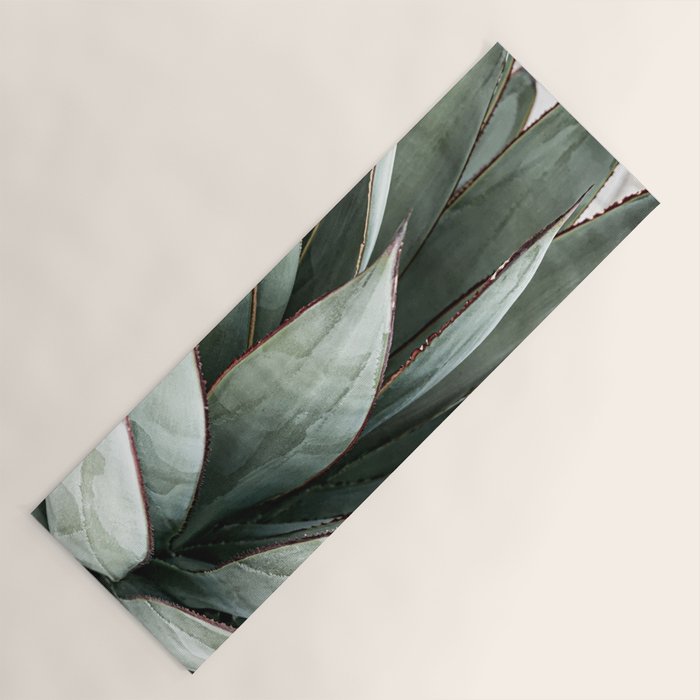Cactus Leaves // Green Southwest Home Decor Vibes Desert Hombre Plant Photograph Yoga Mat Gallery Image 1