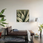 Cactus Leaves // Green Southwest Home Decor Vibes Desert Hombre Plant Photograph Wood Wall Art Gallery Image 2