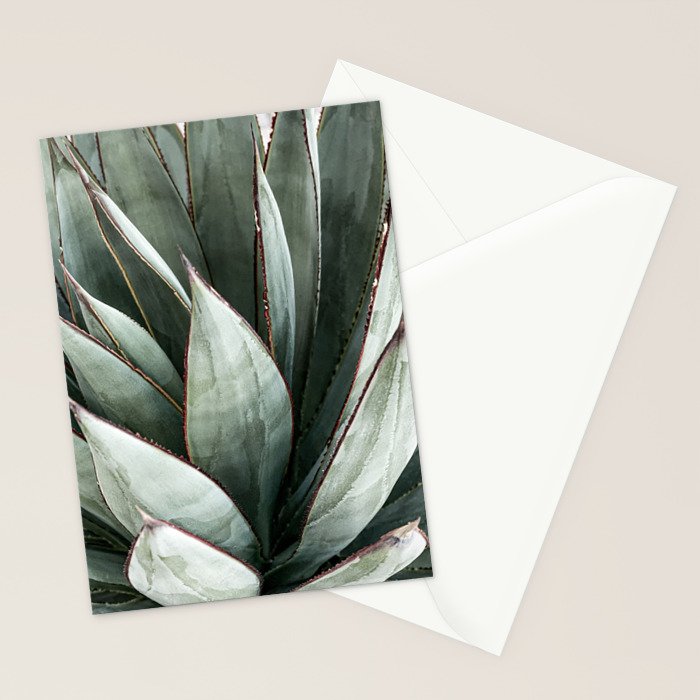 Cactus Leaves // Green Southwest Home Decor Vibes Desert Hombre Plant Photograph Stationery Card Gallery Image 2