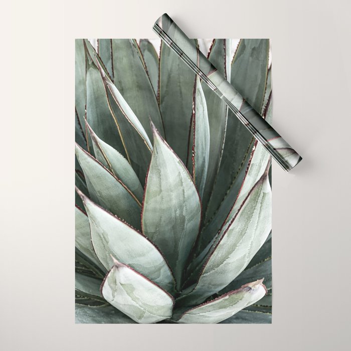 Cactus Leaves // Green Southwest Home Decor Vibes Desert Hombre Plant Photograph Wrapping Paper Gallery Image 1