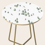 Monochrome aerial skiers illustration Side Table Gallery Image 2