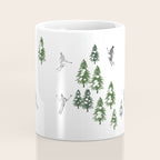 Monochrome aerial skiers illustration Coffee Mug Gallery Image 4