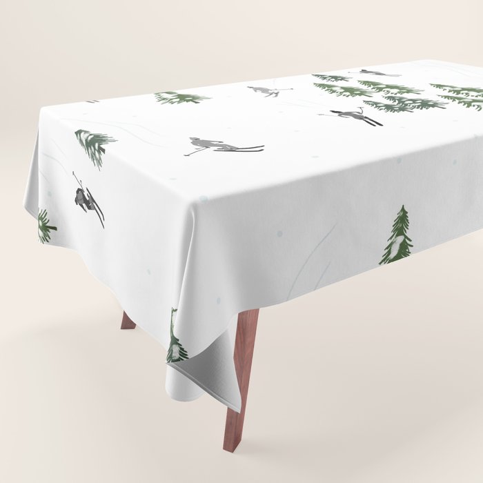 Ocean And Stars Aerial Skiers Tablecloth