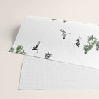 Monochrome aerial skiers illustration Wrapping Paper Gallery Image 2