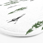 Monochrome aerial skiers illustration Bath Mat Gallery Image 3