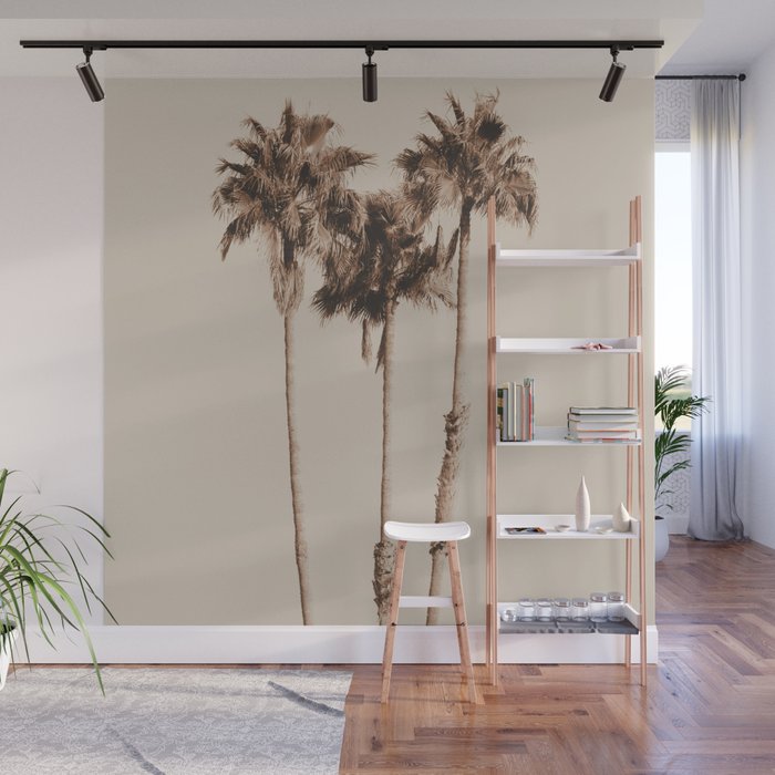 Palm Trees Earthy Vibes #1 #wall #decor #art #society6 Wall Mural