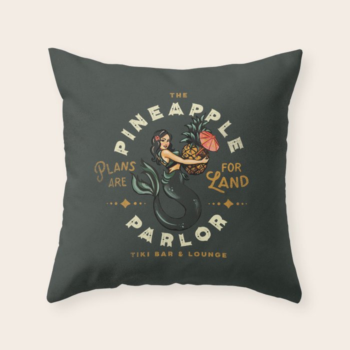 The Pineapple Parlor: Plans Are For Land Throw Pillow Gallery Image 6