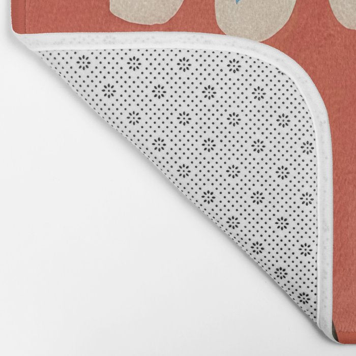 Folk Daisy Botanical Art Bath Mat Gallery Image 2