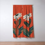 Folk Daisy Botanical Art Window Curtain Gallery Image 3