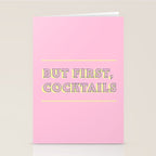 Pastel Pink Party Cocktails Stationery Card Gallery Image 2