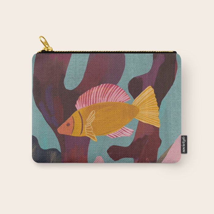 Coral and Fish Carry All Pouch Gallery Image 1