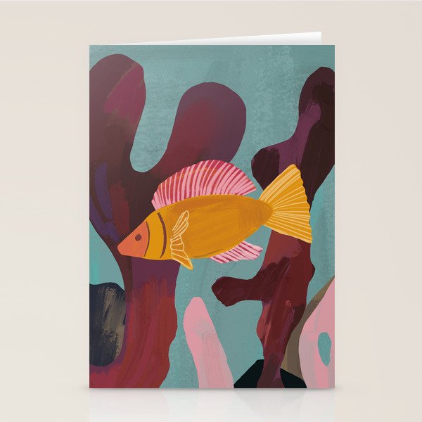 Coral and Fish Stationery Card Gallery Image 2