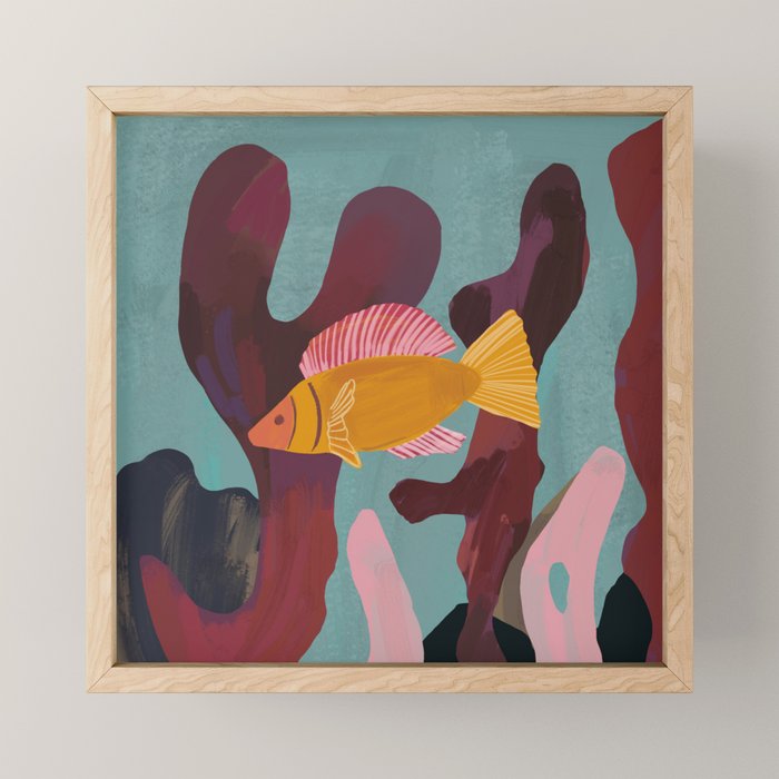Coral and Fish Mini Art Print Gallery Image 1
