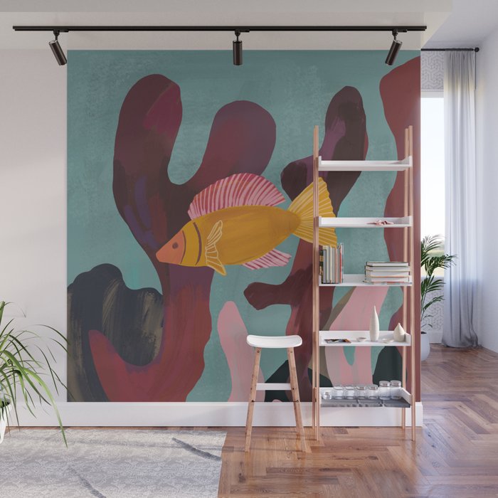 Coral and Fish Wall Mural Gallery Image 1