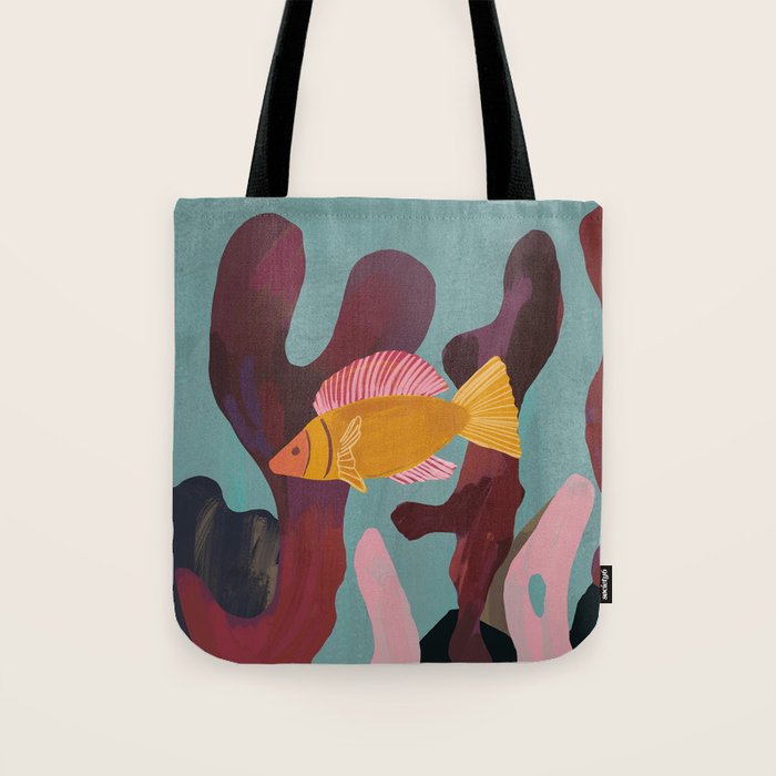 Coral and Fish Tote Bag Gallery Image 1