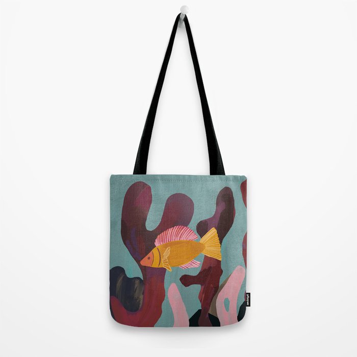 Coral and Fish Tote Bag Gallery Image 2