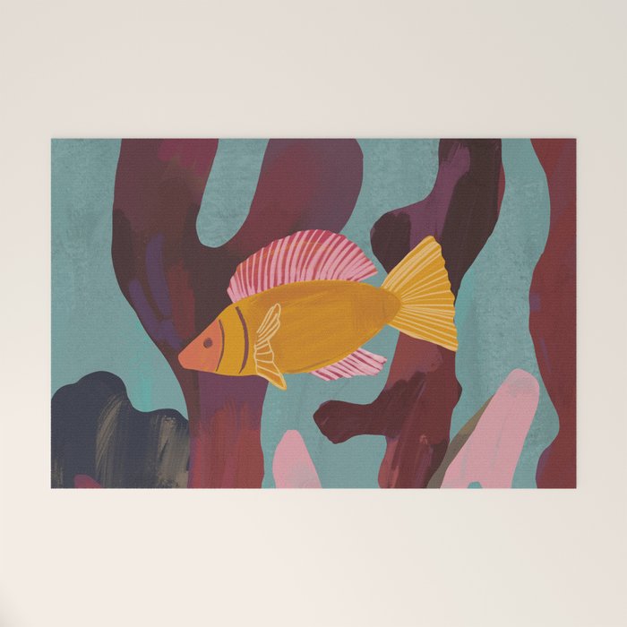 Coral and Fish Welcome Mat Gallery Image 1