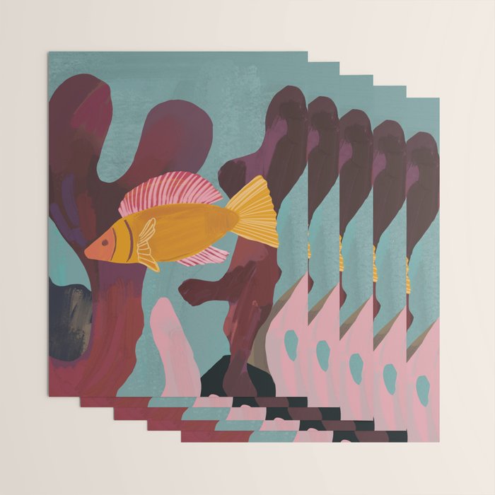 Coral and Fish Wrapping Paper Gallery Image 3