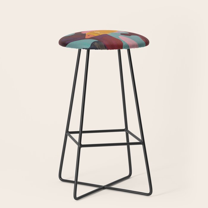 Coral and Fish Stool Gallery Image 1