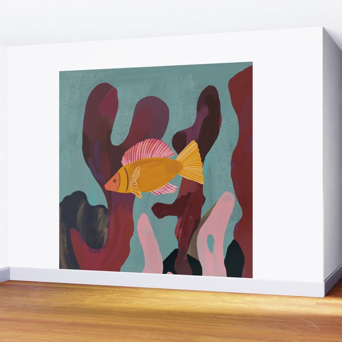 Coral and Fish Wall Mural Gallery Image 2