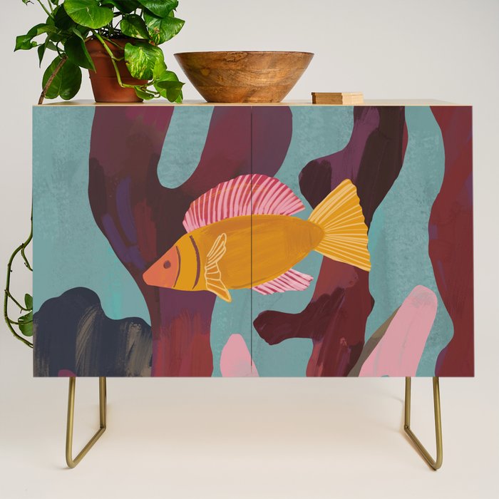 Coral and Fish Credenza Gallery Image 1