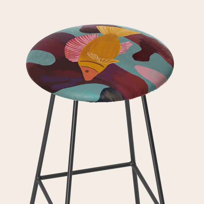 Coral and Fish Stool Gallery Image 2