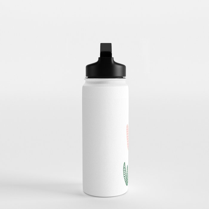 Hand drawn cactus plant art Water Bottle Gallery Image 3