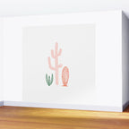 Hand drawn cactus plant art Wall Mural Gallery Image 2