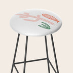 Hand drawn cactus plant art Stool Gallery Image 2