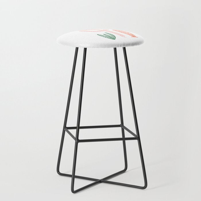 Hand drawn cactus plant art Stool Gallery Image 1