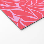 Hot Pink Tropical Palm Leaves Welcome Mat Gallery Image 2