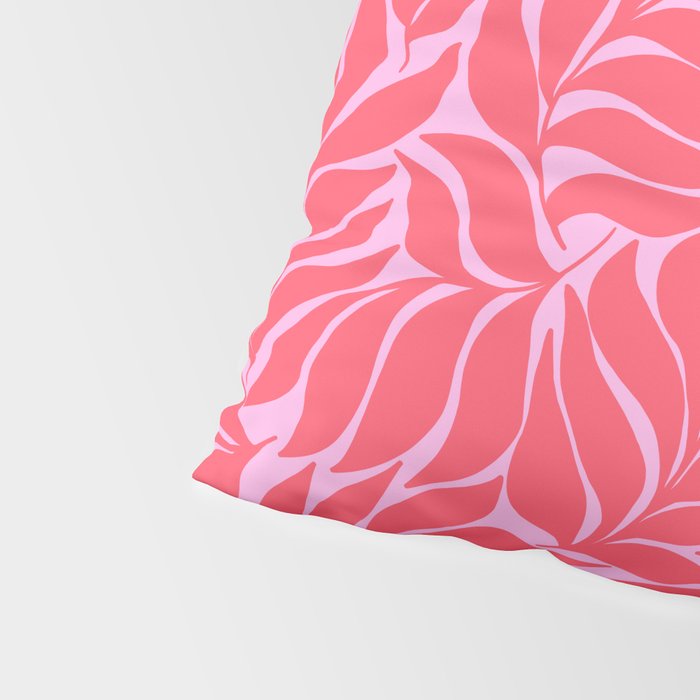 Hot Pink Tropical Palm Leaves Pillow Sham Gallery Image 4
