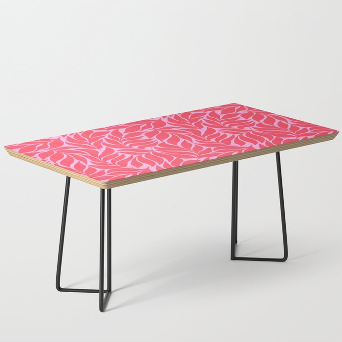 Hot Pink Tropical Palm Leaves Coffee Table Gallery Image 1