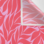 Hot Pink Tropical Palm Leaves Wall Tapestry Gallery Image 3
